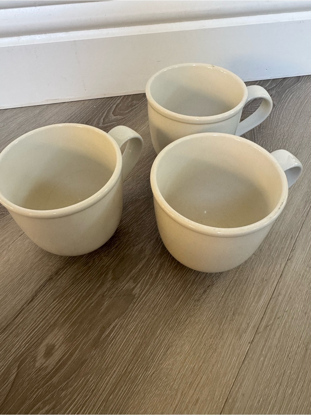 Crate&Barrel Porcelain Coffee Mugs - Set of 3